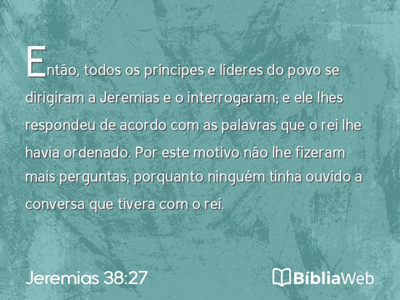 Jeremias 38:27 em imagem para compartilhar
