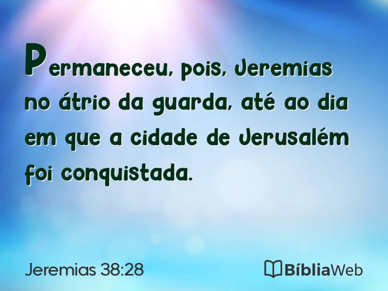 Jeremias 38:28 em imagem para compartilhar