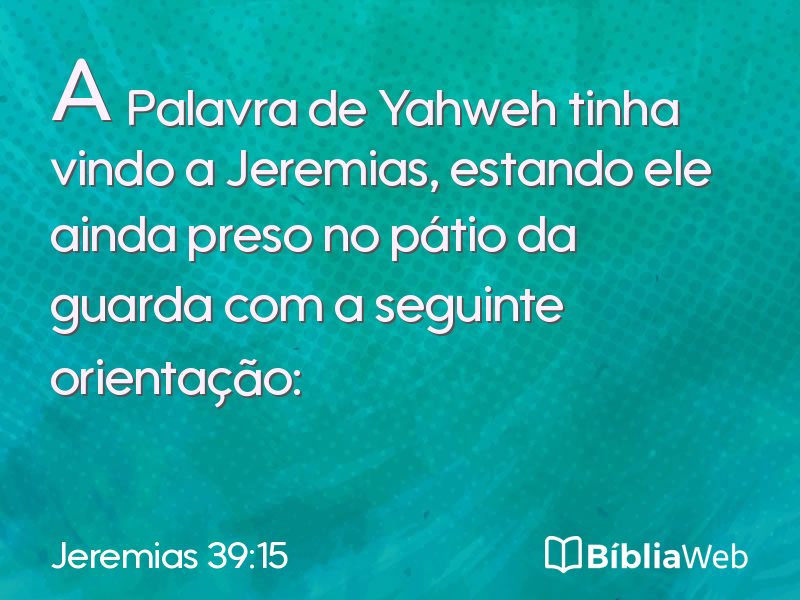 Jeremias 39:15 em imagem para compartilhar