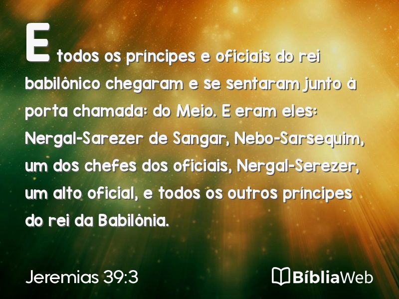 Jeremias 39:3 em imagem para compartilhar