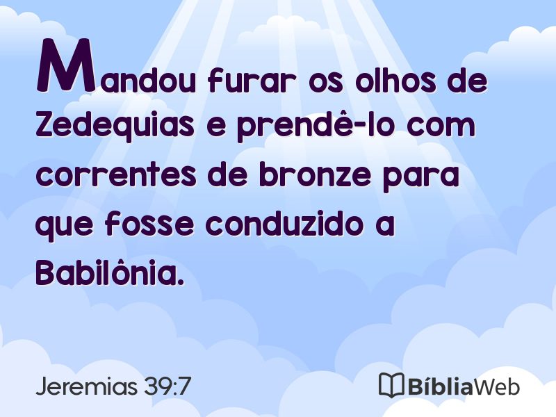 Jeremias 39:7 em imagem para compartilhar