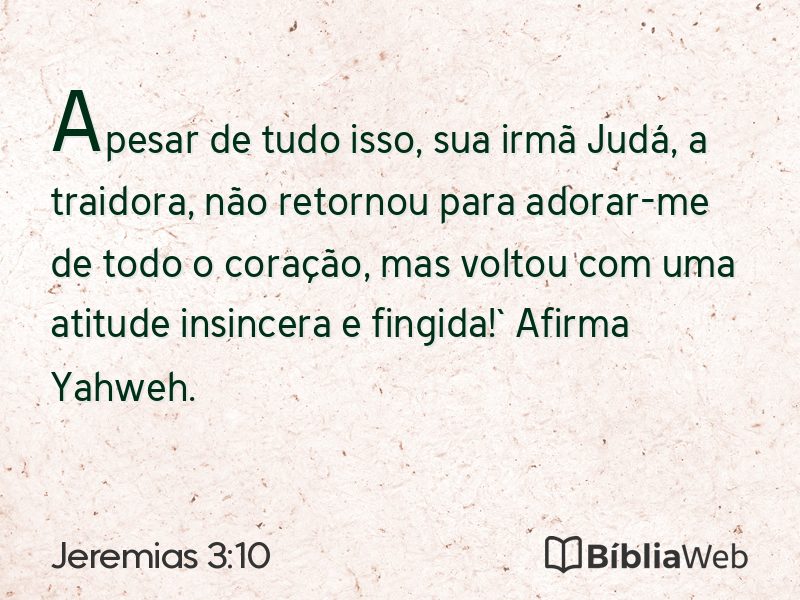 Jeremias 3:10 em imagem para compartilhar