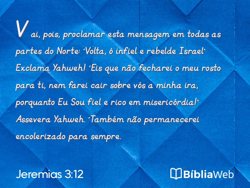 Jeremias 3:12 em imagem para compartilhar