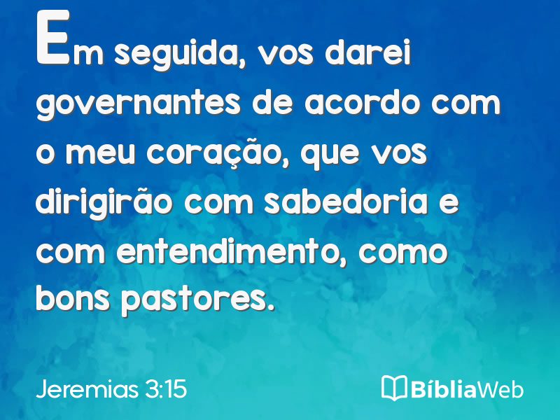 Jeremias 3:15 em imagem para compartilhar