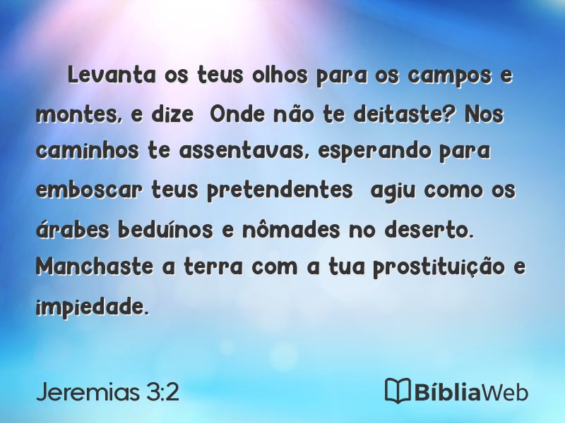 Jeremias 3:2 em imagem para compartilhar