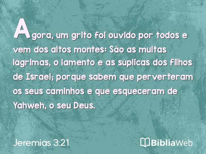 Jeremias 3:21 em imagem para compartilhar