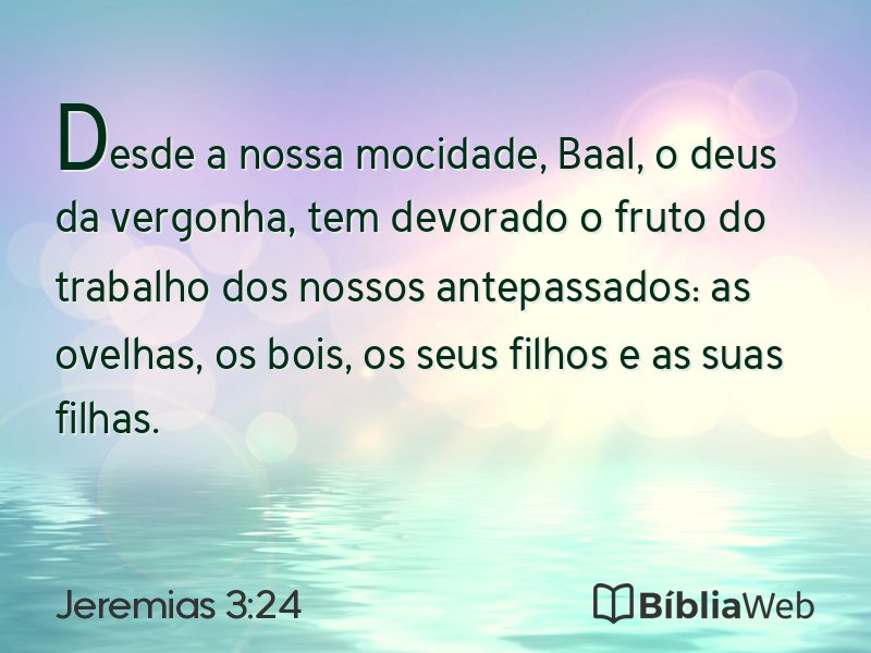 Jeremias 3:24 em imagem para compartilhar