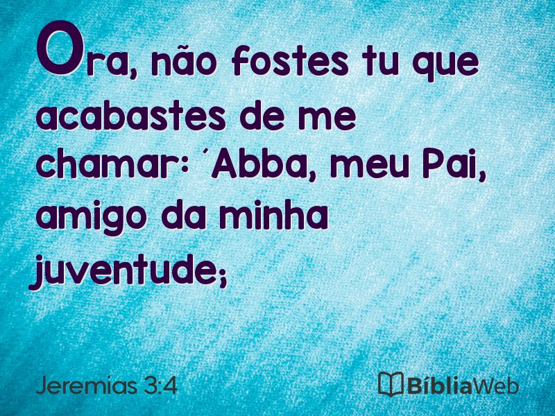 Jeremias 3:4 em imagem para compartilhar