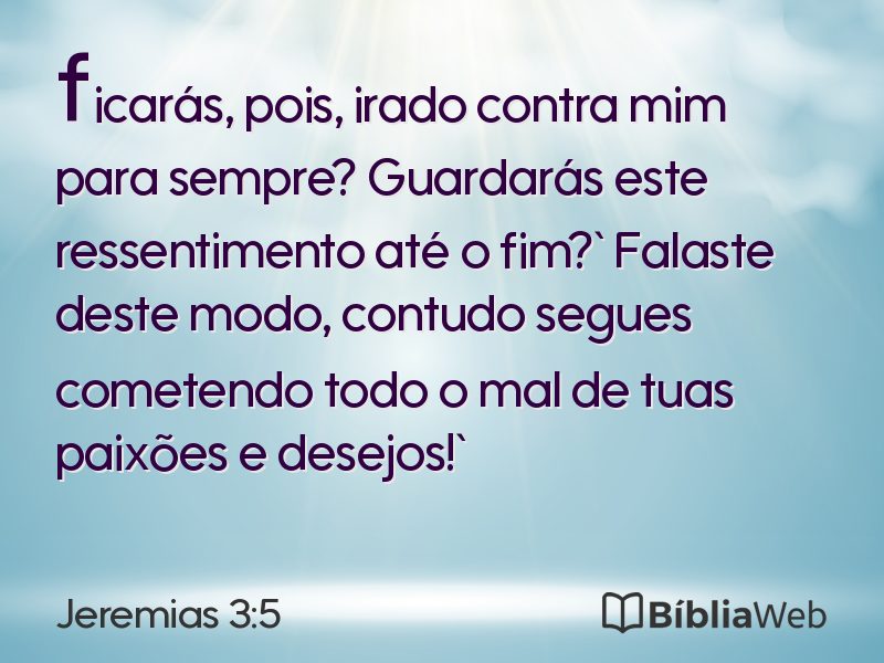 Jeremias 3:5 em imagem para compartilhar
