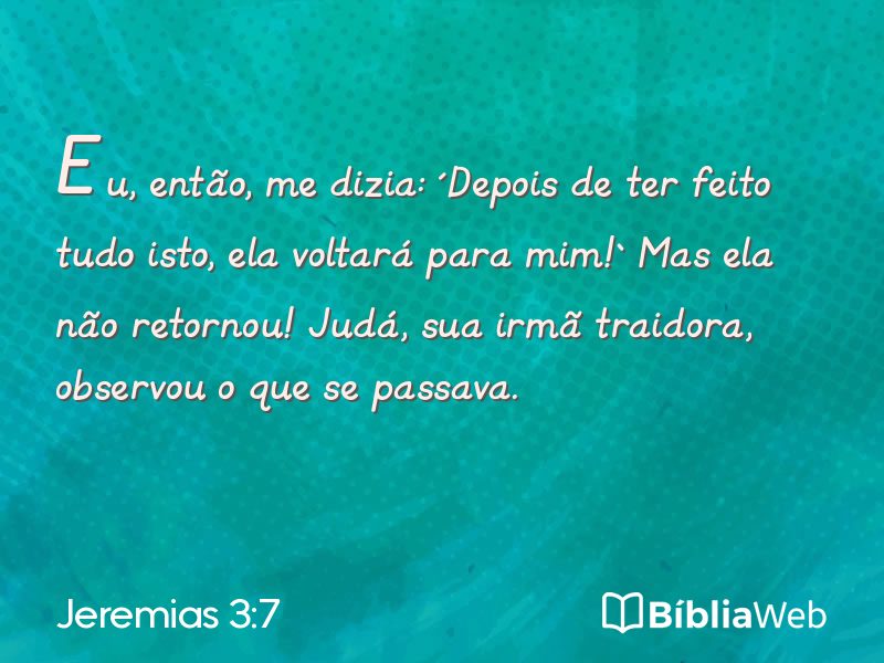 Jeremias 3:7 em imagem para compartilhar