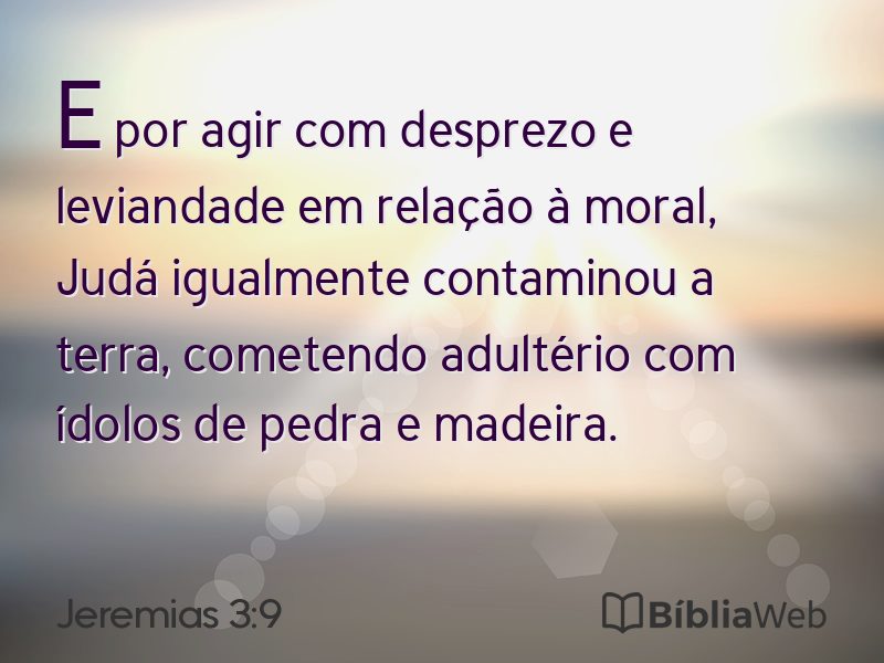 Jeremias 3:9 em imagem para compartilhar