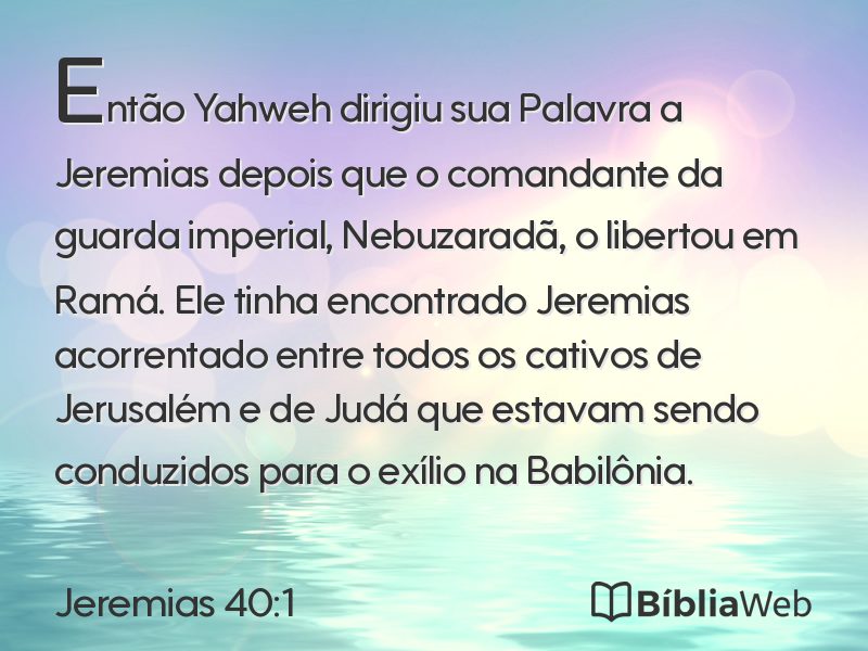 Jeremias 40:1 em imagem para compartilhar