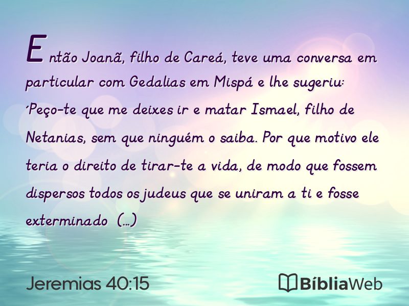 Jeremias 40:15 em imagem para compartilhar