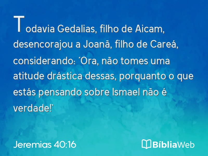 Jeremias 40:16 em imagem para compartilhar