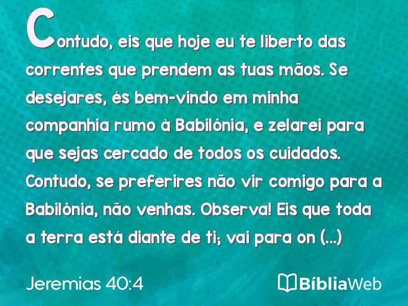 Jeremias 40:4 em imagem para compartilhar