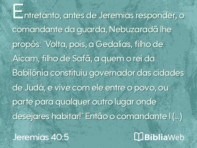 Jeremias 40:5 em imagem para compartilhar