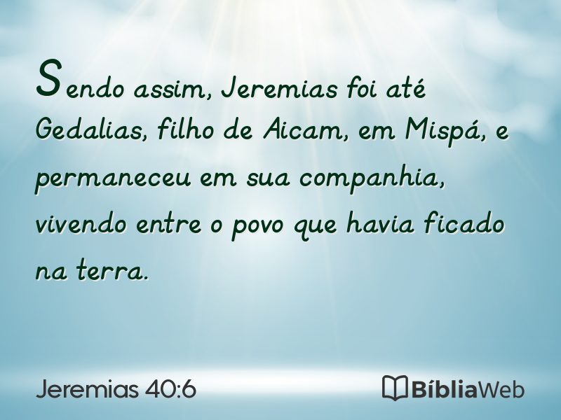 Jeremias 40:6 em imagem para compartilhar