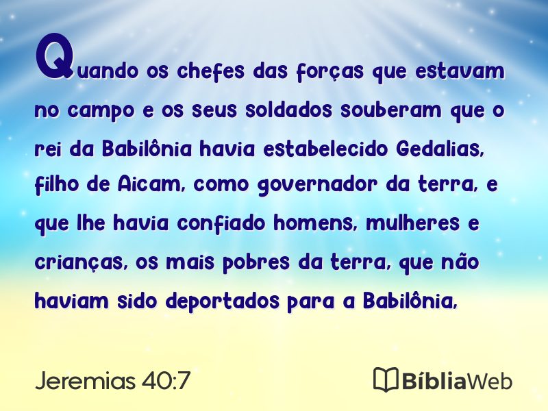 Jeremias 40:7 em imagem para compartilhar