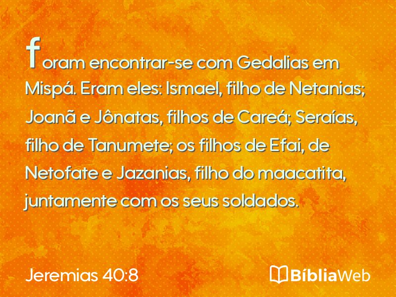 Jeremias 40:8 em imagem para compartilhar