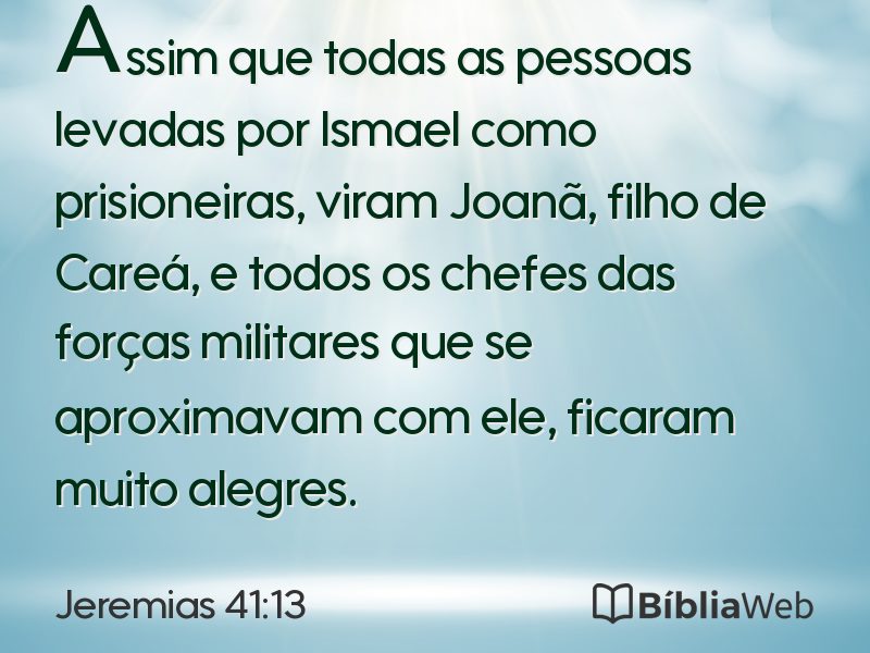 Jeremias 41:13 em imagem para compartilhar