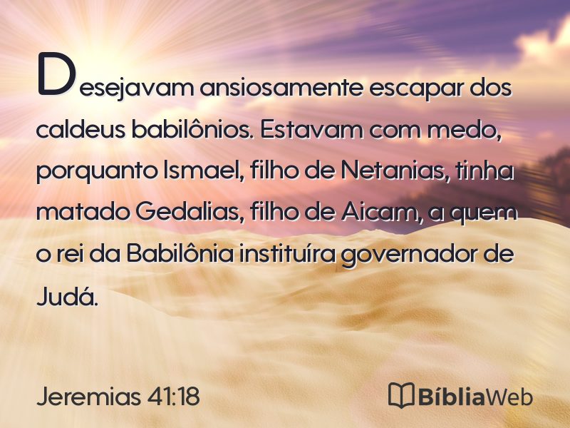 Jeremias 41:18 em imagem para compartilhar