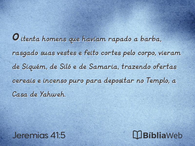 Jeremias 41:5 em imagem para compartilhar