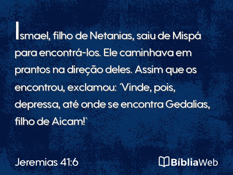 Jeremias 41:6 em imagem para compartilhar