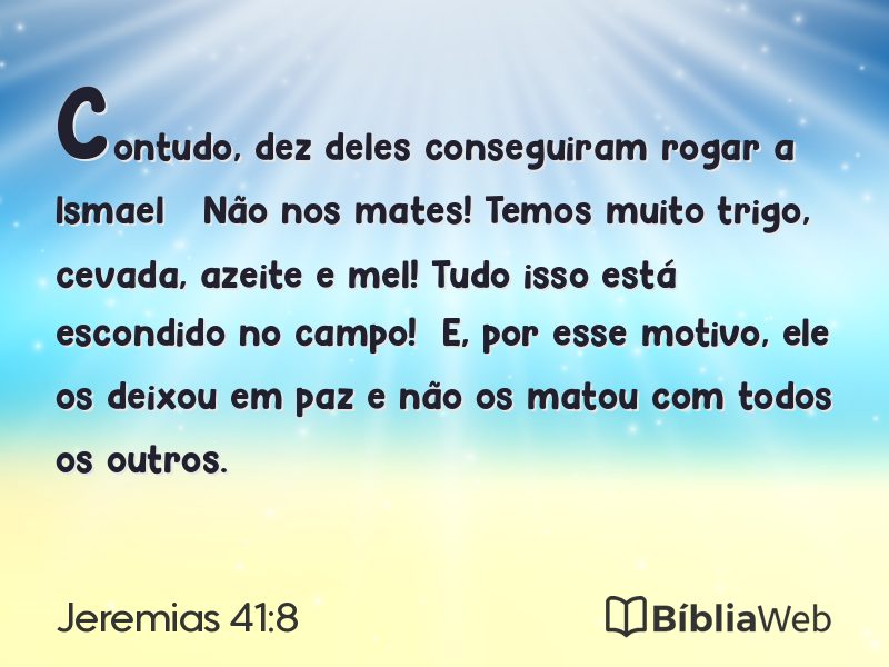 Jeremias 41:8 em imagem para compartilhar