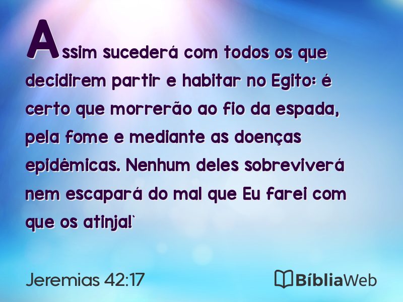 Jeremias 42:17 em imagem para compartilhar