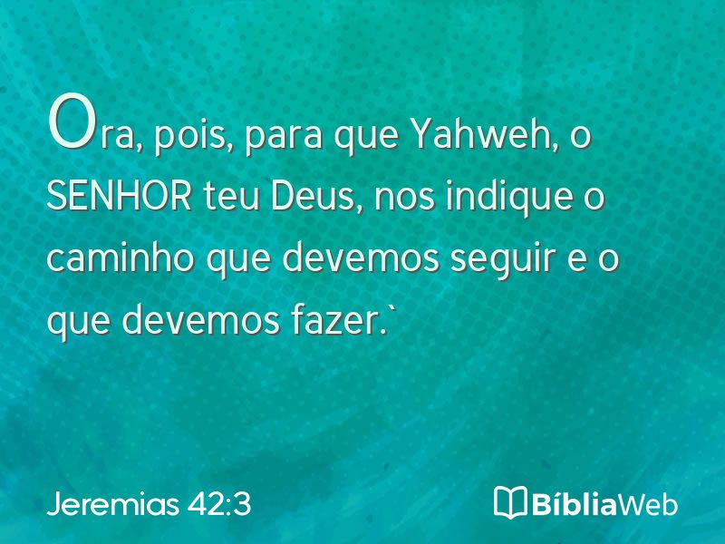 Jeremias 42:3 em imagem para compartilhar