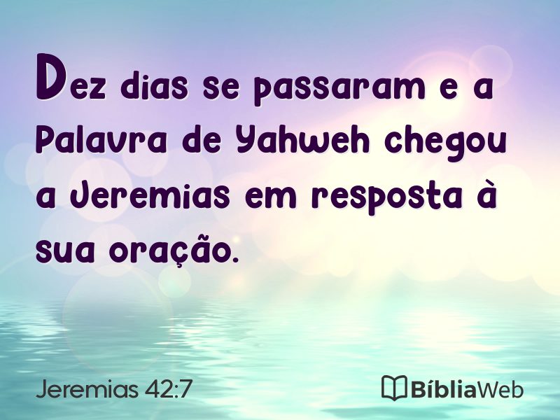 Jeremias 42:7 em imagem para compartilhar