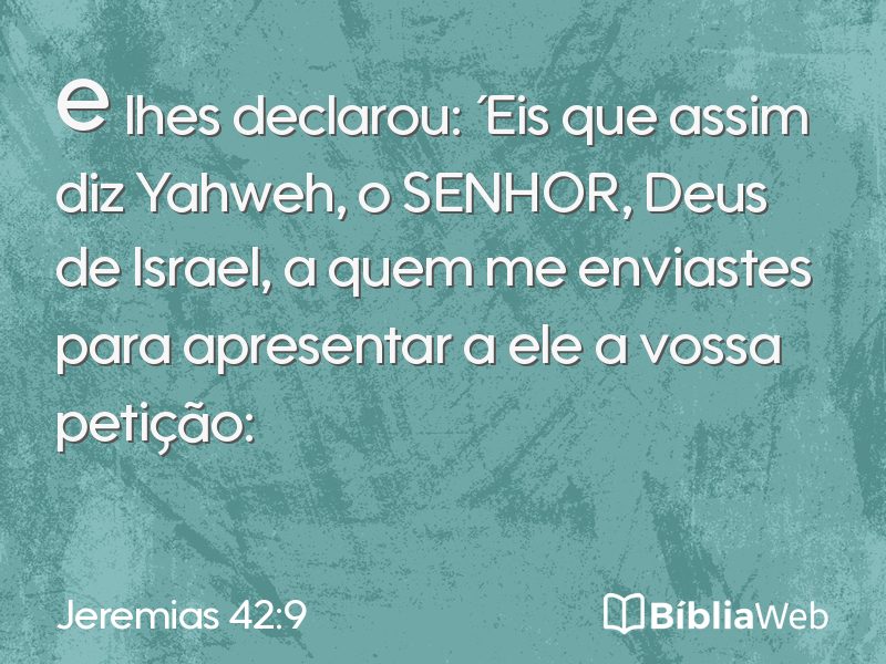 Jeremias 42:9 em imagem para compartilhar