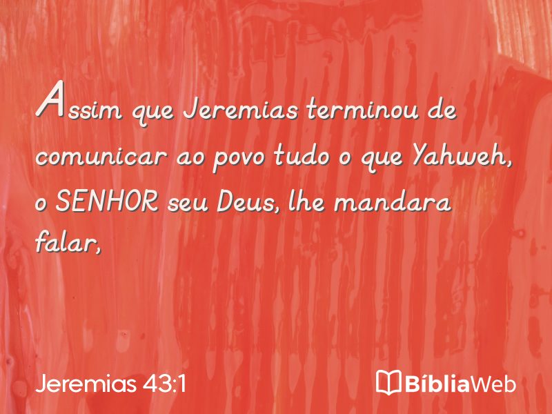Jeremias 43:1 em imagem para compartilhar