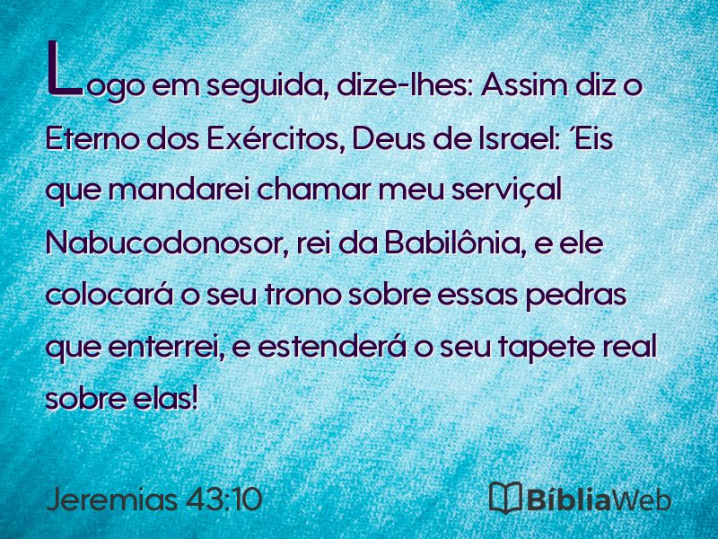 Jeremias 43:10 em imagem para compartilhar