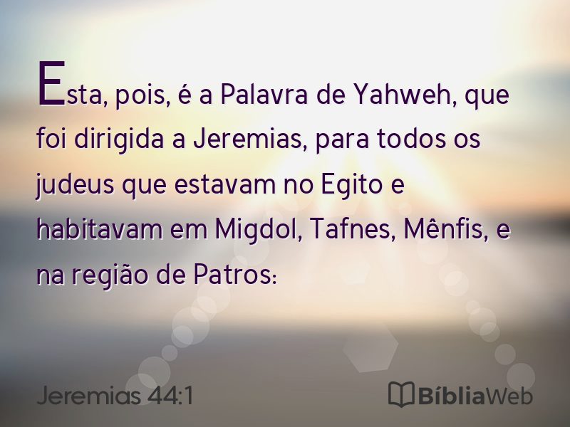 Jeremias 44:1 em imagem para compartilhar