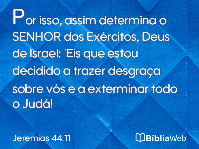 Jeremias 44:11 em imagem para compartilhar