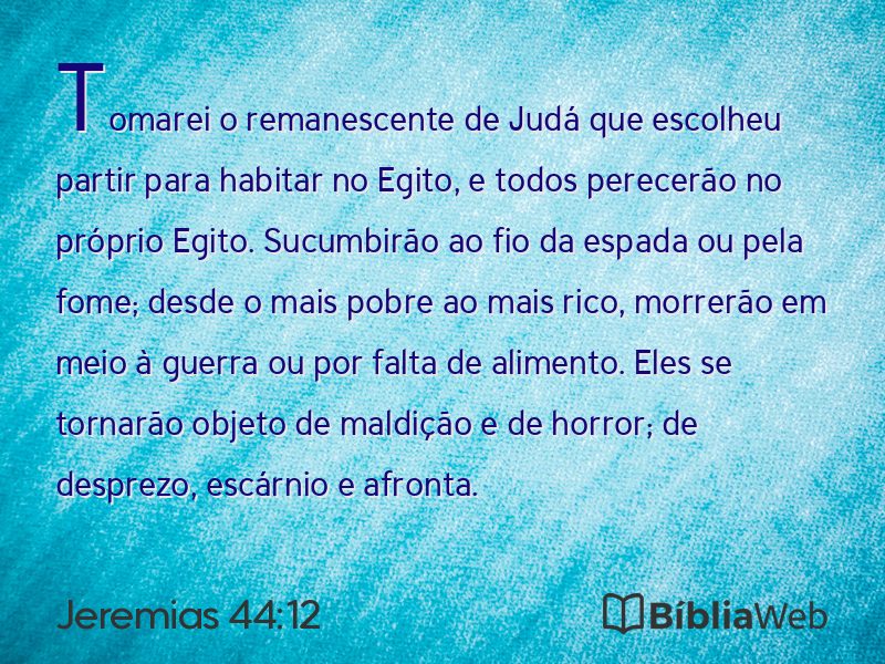 Jeremias 44:12 em imagem para compartilhar