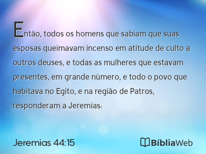 Jeremias 44:15 em imagem para compartilhar