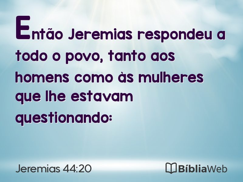 Jeremias 44:20 em imagem para compartilhar