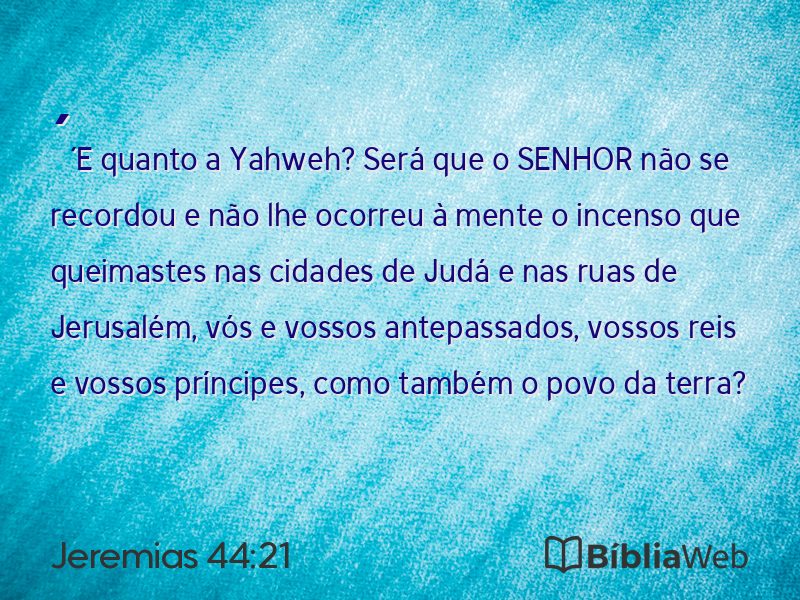 Jeremias 44:21 em imagem para compartilhar