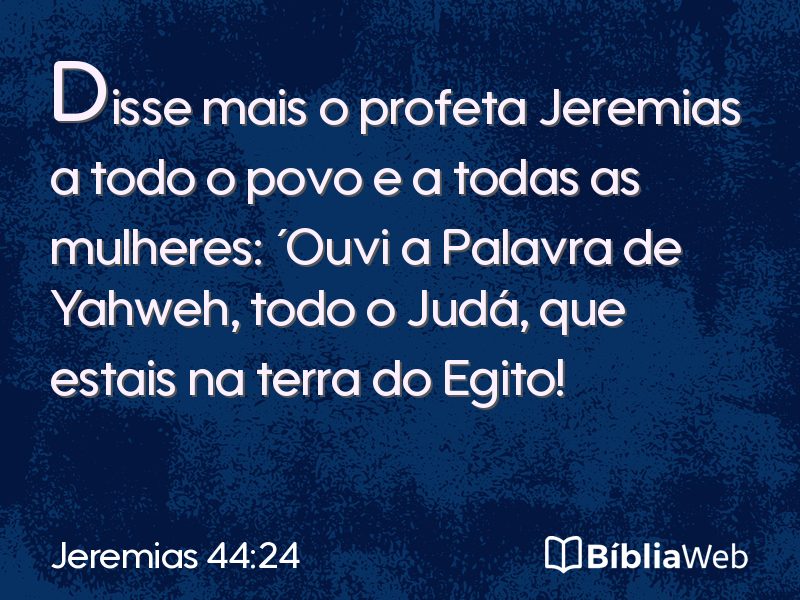 Jeremias 44:24 em imagem para compartilhar
