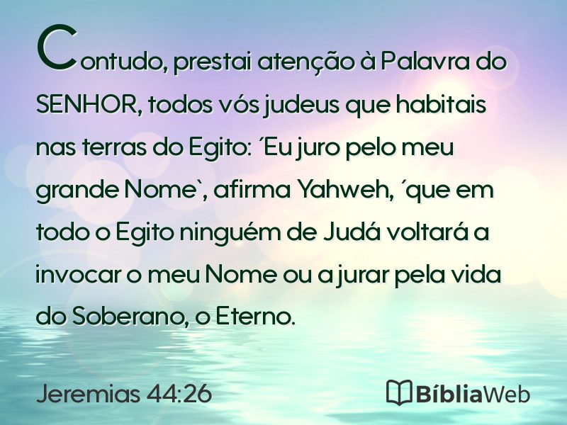 Jeremias 44:26 em imagem para compartilhar