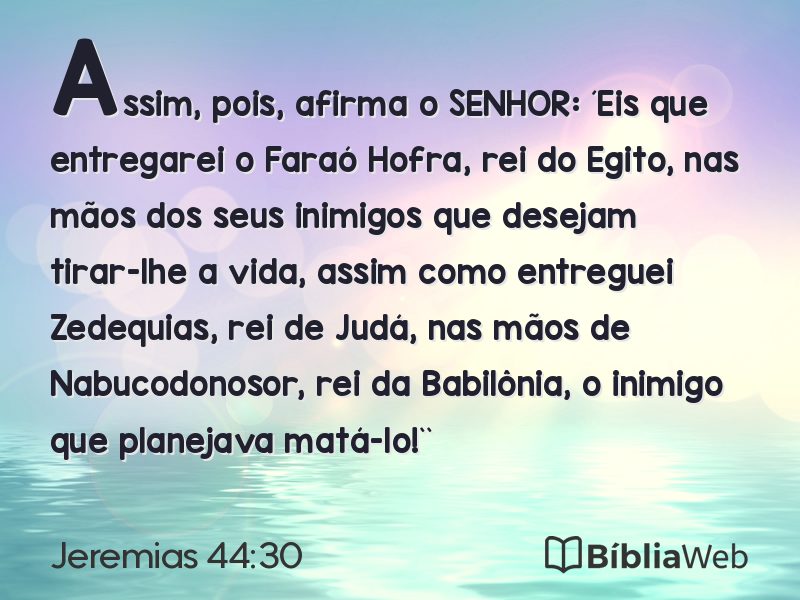 Jeremias 44:30 em imagem para compartilhar