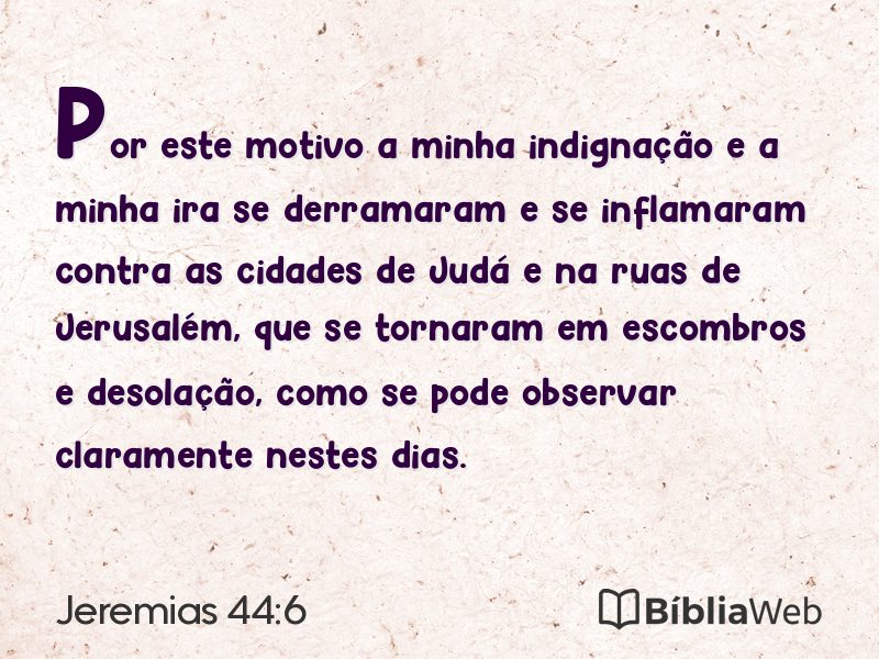 Jeremias 44:6 em imagem para compartilhar