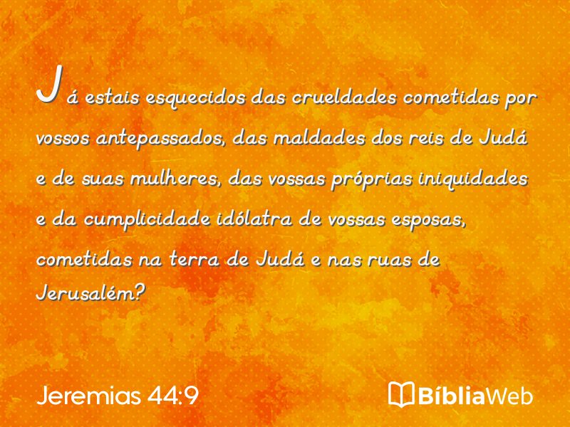 Jeremias 44:9 em imagem para compartilhar