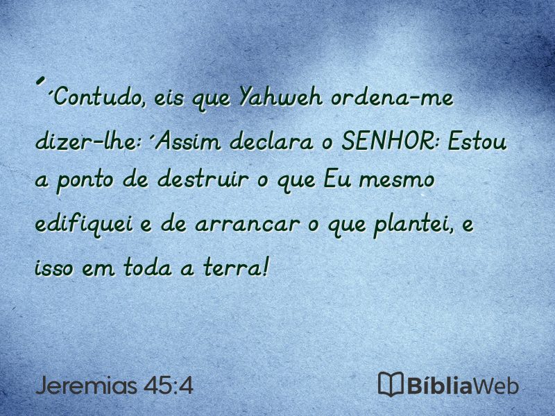 Jeremias 45:4 em imagem para compartilhar