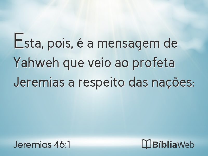 Jeremias 46:1 em imagem para compartilhar