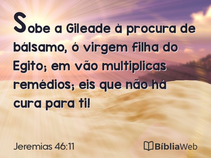 Jeremias 46:11 em imagem para compartilhar