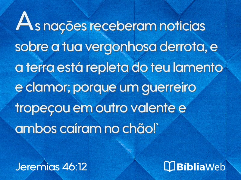 Jeremias 46:12 em imagem para compartilhar