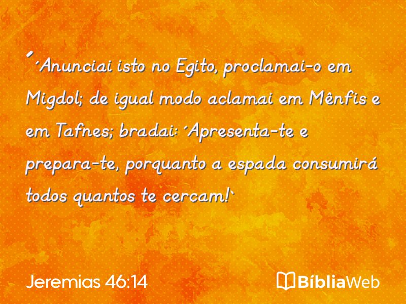 Jeremias 46:14 em imagem para compartilhar